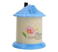 tarro de palillos, Caja creativa for palillos de dientes, con forma de casa, portátil, de colores aleatorios y automático (E)(Blue)