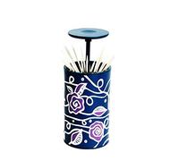 tarro de palillos, Caja for palillos de dientes retráctil creativa con diseño floral, ideal for viajes, uso diario y hogar(Blue)