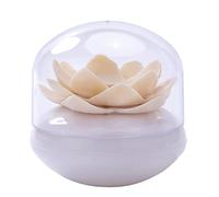 tarro de palillos, Contenedor de almacenamiento for hisopos de algodón con diseño de flores, organizador de palillos de dientes con tubo y cubierta antipolvo, caja de plástico for guardar palillos de