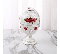 tarro de palillos, Palillero de metal europeo, portapalillos automático,for el hogar,sala de estar,mesa de té,decoración,caja de almacenamiento(Silver-red)