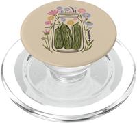 Tarro de pepinillos florales encurtidos flores silvestres temporada de conservas moderno PopSockets PopGrip para MagSafe