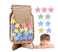 Tarro de recompensa con estrellas para niños | Vaso de recompensa con 25 estrellas | Vaso de recompensa personalizado | Tarro de recompensa motivador | Motivar el vaso de recompensa para un buen