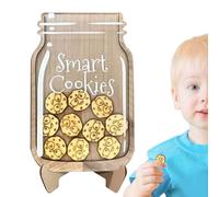 Tarro de recompensa de con estrellas | Incentive Jař, tablón de anuncios de madera con estrellas acrílicas, mesa de incentivos positivos reutilizables para niños, gestión de aulas