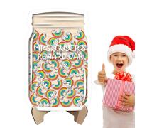 Tarro de recompensa de Madera genérico - Tabla de Estrellas para | Tabla de recompensa Reutilizable, Bote de incentivos, Entrenamiento rutinario para Aula, casa, Escuela y g