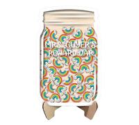 Tarro de recompensa de Madera - Tarro de Cartas estelares de 21 * 13,7 cm | Mesa de recompensa Reutilizable, tarros de incentivos Niños Niños Entrenamiento de Rutina para el manejo del Aula