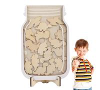 Tarro de recompensa escolar - Personalizado para niños, tarro coleccionable de acrílico | Tarro conductual para niños con motivos vivos de estrellas y dinosaurios, tarro