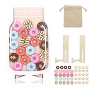 Tarro de Recompensa, Tarros de Recompensa Personalizado, Tarros de Recompensa con Estrellas Donut con Soporte Reward Jar para Motivar el Comportamiento