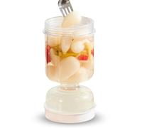 Tarro de reloj de arena de pepinillos y aceitunas con tapa de colador para separar jugo de encurtidos de alimentos húmedos y secos, recipiente de almacenamiento de encurtidos, aceitunas, pepinillos