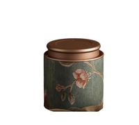 Tarro de té vacío de metal vintage, elegante recipiente de almacenamiento para café, hierbas, caramelos, chocolate, azúcar, especias (verde-S)