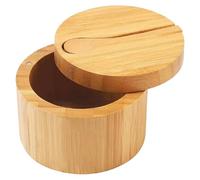 Tarro de temporada, Salt Box, Salt Cellar with Lid, Countertop Salt Holder, Wooden Material Enhances Kitchen Aesthetics Easy to Use Family-Friendly Adds Convenience Versatile Use Encourages