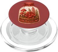 Tarro de terrario de Hongos Rojos con Ilustraciones de fantasía PopSockets PopGrip para MagSafe