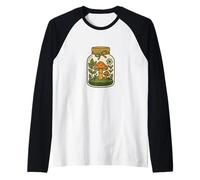 Tarro de terrario pequeño con diseño de Hongos Camiseta Manga Raglan
