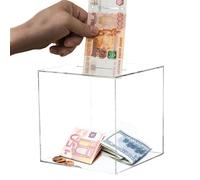 Tarro de Transparente - Acrílico, contenedor de Dólares No se puede abrir, Banco de Ahorros de Estilo ATM | Monedero seguro para Organizador de Monedas, Exhibición de Moneda, Cad