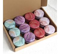 Tarro de Vela 12 tarros de hojalata vacíos 4 oz for velas, kit for hacer, estuche almacenamiento for especias secas y dulces(4 Color Mixed)