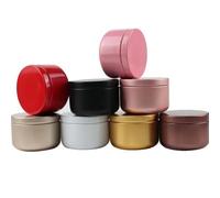 Tarro de Vela 20/50/80 tarros de vela 50 ml, recipiente aluminio for dulces, tarro cosmético, bote for crema y aceite, decoraciones for bodas, lata metal vacía for aromaterapia(Mixcolor,80pcs)