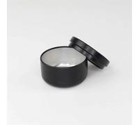 Tarro de Vela Caja redonda de aluminio 0 g con tapa for velas, contenedores té, tarro vacío, recipiente almacenamiento, contenedor crema cosmética rellenable(Black,60pcs)