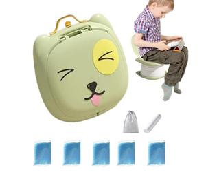 Tarro de viaje para niños: tarro de viaje plegable creativo para coche, inodoro pequeño de viaje duradero | Tarro de viaje plegable y resistente con papel absorbente, olla V