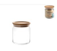 Tarro De Vidrio Luminarc Purebox Con Tapa De Madera 0,75lt