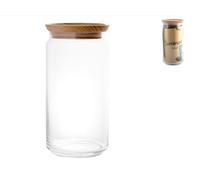 Tarro De Vidrio Luminarc Purebox Con Tapa De Madera 1,5 L