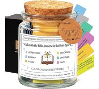 Tarro decorativo de con nota de oración, versículos bíblicos, regalo espiritual para ceremonias religiosas y exhibición en hogar, tarro de escritura de oración