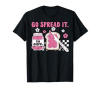 Tarro Divertido con diseño Floral Cristiano con diseño de Go Spread It The Gospel Camiseta