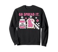 Tarro Divertido con diseño Floral Cristiano con diseño de Go Spread It The Gospel Sudadera
