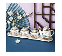 Tarro for condimentos, contenedor de especias, creativo for el hogar, aceite, sal, salsa y vinagre, botella, azucarero cerámica(Multi-colored c)