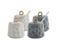 Tarro for condimentos, recipiente for especias, especiero ligero de lujo, azucarero cerámica, salero, tarro for cocina, combinado(Multi-colored)