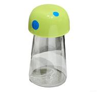 Tarro hermético de plástico, 300 ml, para café, cereales, té, cocina, organizador para decoración (verde, 600 ml)