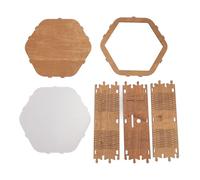 Tarro hexagonal de madera para ahorrar dinero con escala digital, exquisita alcancía para niños y adultos, hucha rústica para decoración del hogar con fácil montaje