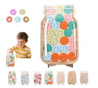 Tarro magnético de recompensa para niños, sistema de tabla de comportamiento de madera con fichas de estrella, entrenamiento positivo para ir al baño para niños pequeños, herramienta de gestión de