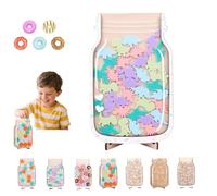Tarro magnético de recompensa para niños, sistema de tabla de comportamiento de madera con fichas de estrella, entrenamiento positivo para ir al baño para niños pequeños, herramienta de gestión de