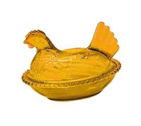 Tarro multiusos cubierto de gallina en nido con tapa, pieza decorativa para festividades, decoración de mesa, arte de Pascua