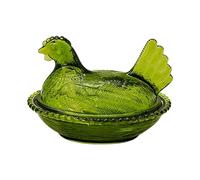 Tarro multiusos cubierto de gallina en nido con tapa, pieza decorativa para festividades, decoración de mesa, arte de Pascua
