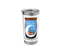 Tarro nocturno de camping Luna RV fogata aventura arte Vaso térmico de acero inoxidable de doble pared