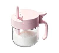 Tarro para condimentos, almacenamiento de sal a prueba de fugas con cuchara, recipientes de condimentos con tapa, para el hogar, despensa, encimera, cocina, camping, miel, azúcar