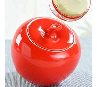 Tarro para especias, Tarros de especias, azucarero color sólido con tapa, tarro almacenamiento azúcar forma manzana 480 ml, for recipiente, hogar-olla(Red)