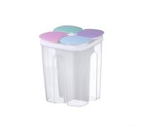 Tarro transparente a prueba de polvo con compartimentos, solución eficaz para mantener la frescura de los elementos esenciales de cocina en la cocina (luz de 1,5 L)