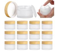 Tarros Cosmeticos, 12 Piezas Frasco De Crema Facial De Vidrio 30g, Contenedores Cosmético De Viaje, Vacía Crema Tarro Para Cremas Cosméticas Polvo Loción