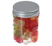 Tarros de 100 ml de PET transparente, con tapa de aluminio, 10 piezas