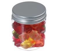 Tarros de 75 ml de PET transparente, con tapa de aluminio, 10 piezas