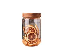 Tarros de almacenamiento de vidrio de 750 ml de ericotry, con tapas de madera selladas, recipiente de cristal, para almacenar alimentos, para granos de café, hojas de té, frutos secos