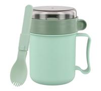 Tarros de Avena con Tapa y Cuchara, 500 ml Taza de Muesli Yogur, Reutilizable Taza Cereales para Llevar Overnight Oats Jar, Apto para Oficina Almuerzo (verde)