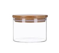 Tarros de cristal con tapa de bambú, Envases para Alimentos, Tarros de Cristal, 350 ml - 2200 ml, Herméticos, Aptos para Lavavajillas, Antipolillas (350 ml)