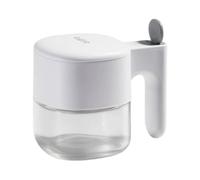 Tarros de especias de vidrio con asa de tapa, recipientes para condimentos, té, café, azúcar, caja de organización de especias de vidrio