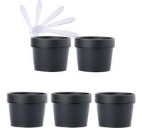 tarros de viaje para artículos de aseo， 5 PC 200 ml Máscara rosa Tazón for mezclar Frascos de almacenamiento de plástico vacíos 200 g con revestimiento interior for almacenamiento Cuerpo Mano Crema fa
