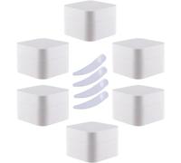 tarros de viaje para artículos de aseo， Paquete de 6 tarros cuadrados de plástico azul for crema, botes cosméticos con revestimiento interior, recipientes for bálsamo labial y loción, 30ml(Bianco,10ml