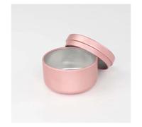 Tarros for velas, 100 unidades, lata de aluminio for, 50 ml, multicolor, redondos, metal, sellados for aromaterapia(Rose Gold)