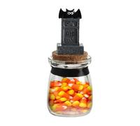 Tarros Galletas Halloween Bote Decorativo De Cocina | Transparente Decoración Caramelos Halloween Para Niños, Escuela, Hotel, Centro Comercial, Bufé Caramelos, Café y Navidad
