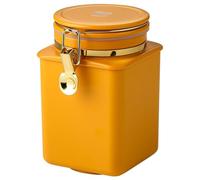 Tarros herméticos de almacenamiento de café herméticos, adecuados para cocina y almacenamiento, por lo que es un accesorio esencial de cocina (amarillo)